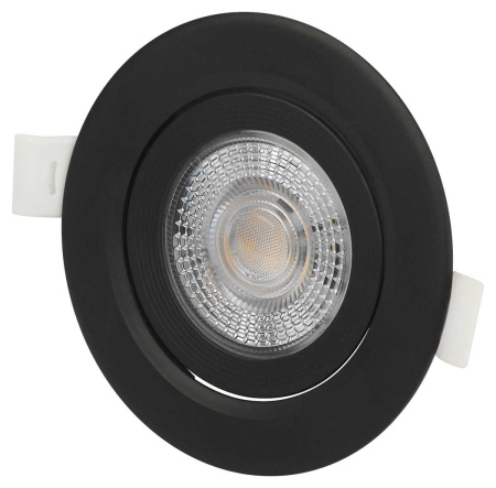 Светильник светодиодный встраиваемый ЭРА KL LED 25A-5 4K BK 5Вт 4000К круглый поворотный черный Б0068180