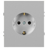 Розетка ЭРА Arktik 16-2102-03 с заземлением 2P+E Schuko со шторками 16А-250В алюминий Б0070426
