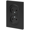 Розетка ЭРА Arktik 16-2107-05 без заземления двойная 2X2P 16А-250В антрацит Б0071685