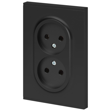 Розетка ЭРА Arktik 16-2107-05 без заземления двойная 2X2P 16А-250В антрацит Б0071685