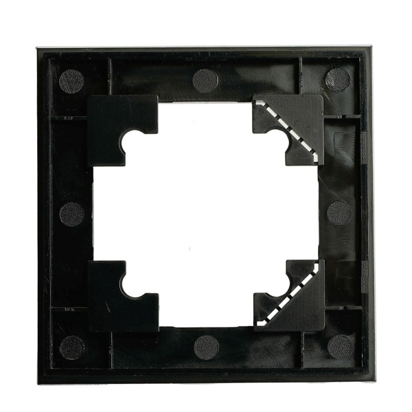 Рамка 1-постовая для сенсорных механизмов, подсветки Stekker Катрин черный GFR00-7001-05S 50304