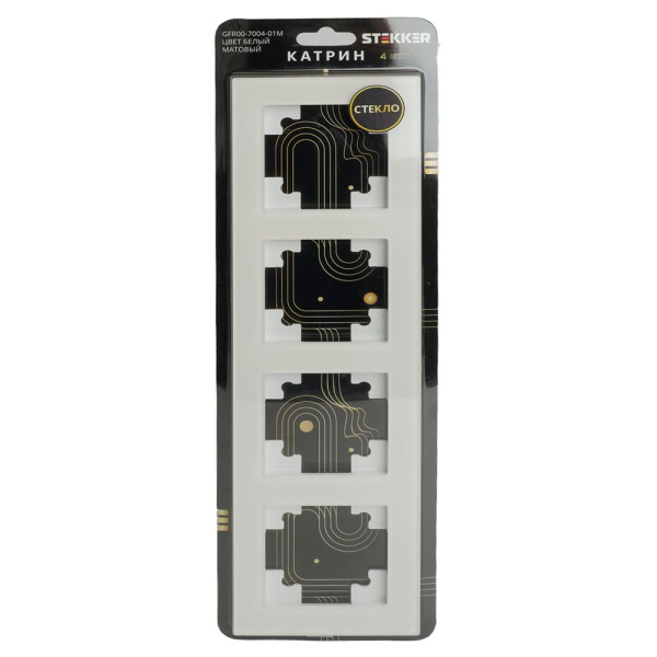 Рамка 4-постовая Stekker Катрин белый матовый GFR00-7004-01M 49597