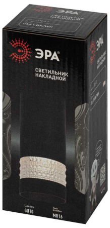 Накладной светильник ЭРА OL41 BK/WH Б0058485