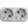 Разветвитель сетевой 2-местный с/з Stekker ADP16-22-20 250V, 16A, ABS огнеустойчивый пластик, белый 39023