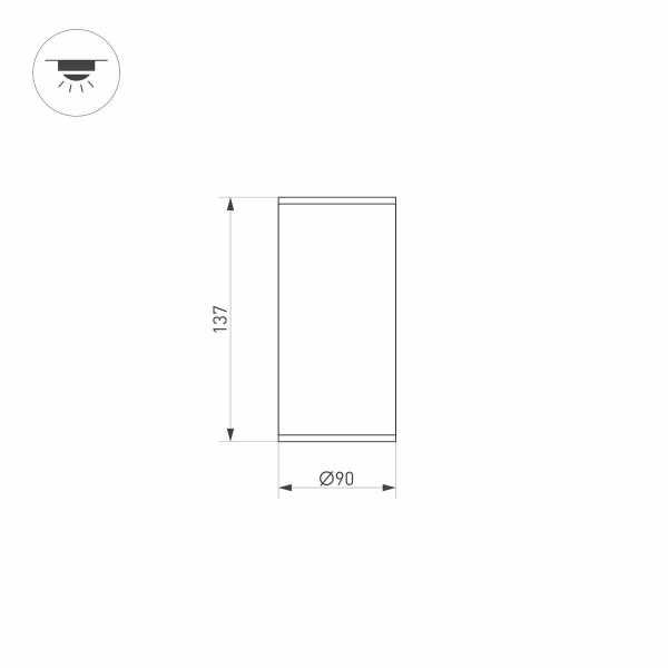 Уличный светодиодный светильник Arlight LGD-Forma-Surface-R90-12W Warm3000 037262