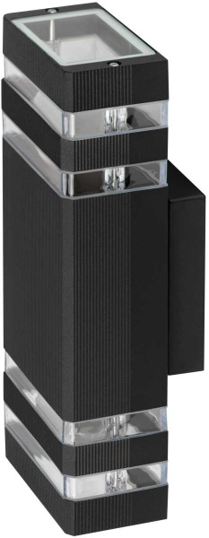 Светильник уличный настенный ЭРА «Астрея» GBW-101-BL-0310 230В 2хЕ27 IP54 вверх/вниз черный Б0069591