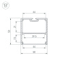 Профиль Arlight SL-Line-5050-LW-2000 Anod Olive Grey 038434