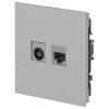 Розетка ЭРА Arktik 16-3110-03 комбинированная RJ45+TV алюминий Б0070496