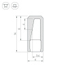 Профиль с рассеивателем Arlight ALU-NANO-6-2000 ANOD+SILICONE 021940