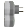 Разветвитель сетевой 2-местный с/з Stekker ADP16-15-20, 250V, 16A и USB+Type C на 2.4А, белый/серый 50071