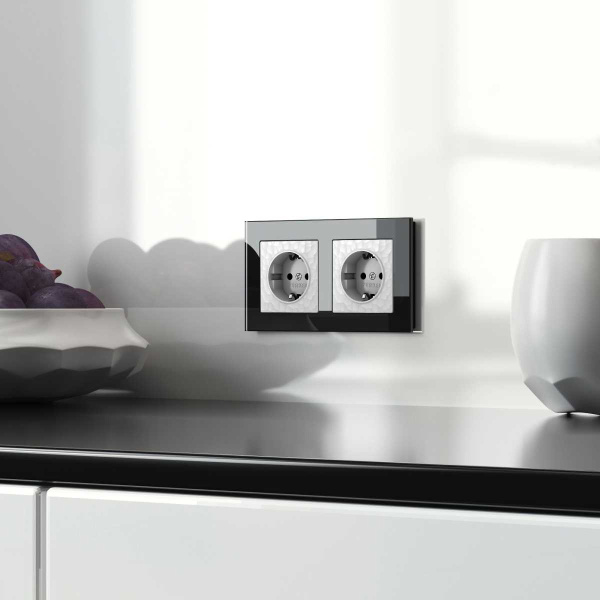 Рамка на 2 поста Werkel Favorit черный W0021108 4690389159589