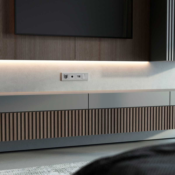 Рамка на 4 поста Werkel Stark серебряный W0041806 4690389161902