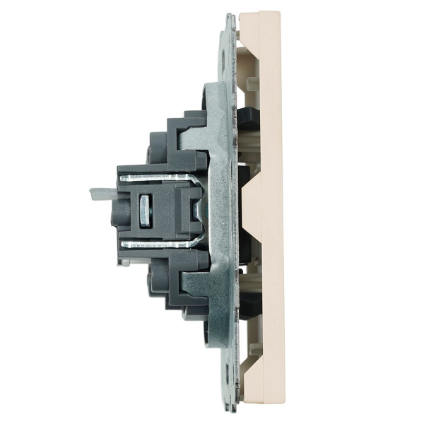 Розетка компьютерная 1-местная RJ-45 (механизм) Эмили, RST00-5117-08, кашемир, soft touch 49899