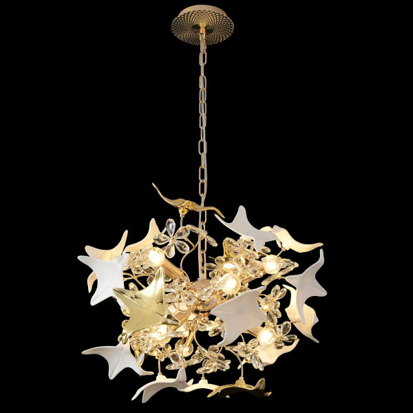 Подвесная люстра Crystal Lux LETISIA SP9 GOLD