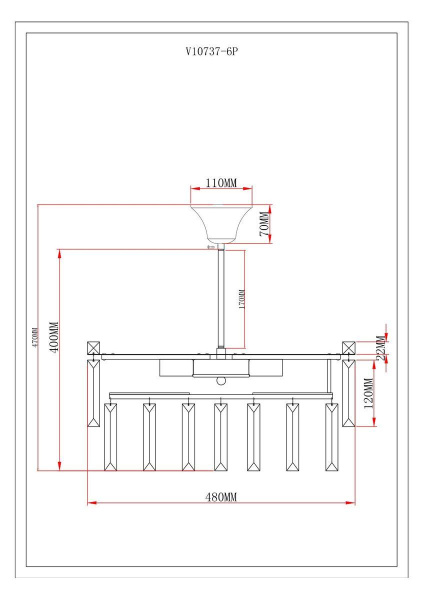 Потолочная люстра Moderli Crystal V10737-6P