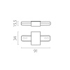 Питание трековое однофазное к 50202X-P, 50203X-P Lightstar Barra 502187-P