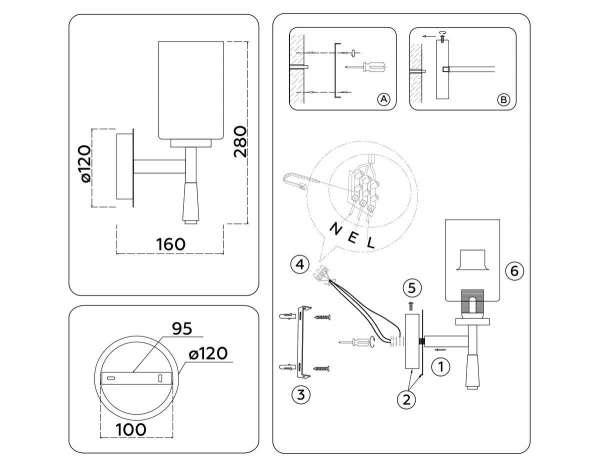 Бра Ambrella Light High Light Modern LH56265