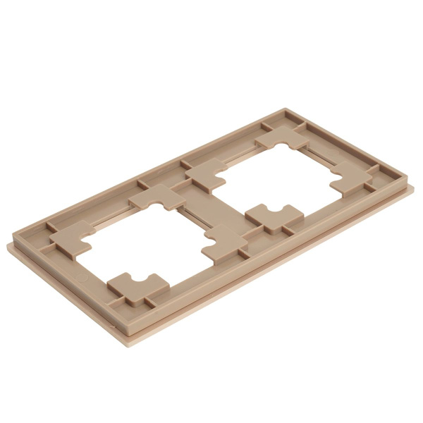 Рамка 2-местная, металл, Stekker, MFR00-7002-02, серия Катрин, шампань 50014