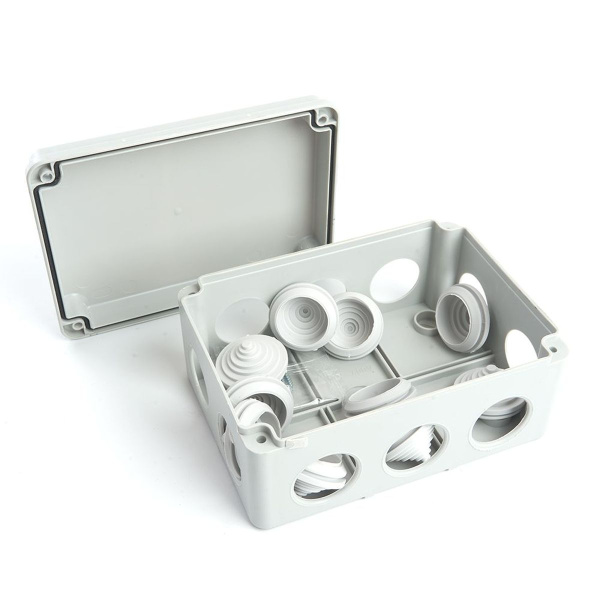 Коробка разветвительная Stekker EBX20-310-55, 190*140*70мм, 10 вводов, IP55, светло-серая (GE41244) 40000