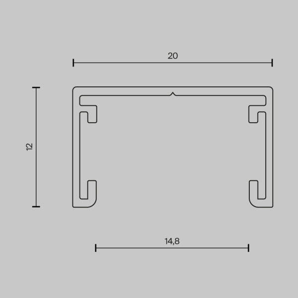 Шинопровод накладной Maytoni Technical Busbar trunkings Basity TRX172-111B