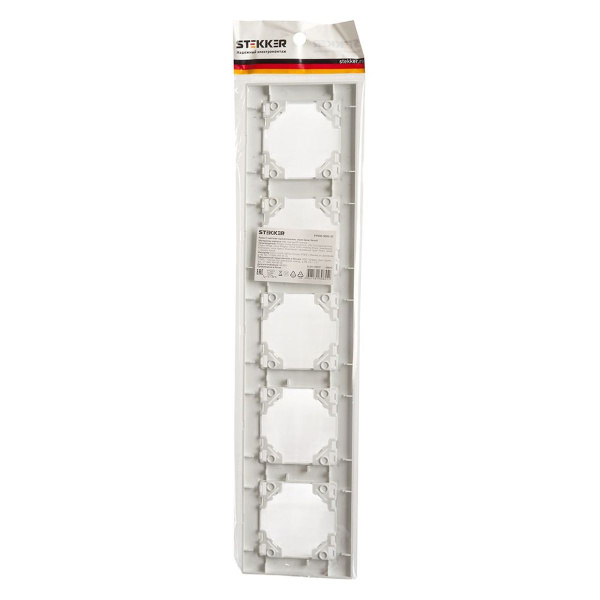 Рамка 5-постовая Stekker Эрна белый PFR00-9005-01 39620
