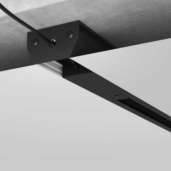 Алюминиевый профиль для монтажа в натяжной потолок однофазного шинопровода черный (2м) Elektrostandard a070478