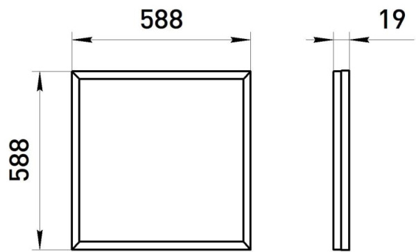 Светильник светодиодный ЭРА Грильято SPO-14-38-6K-BL 38Вт 6500K 588x588 матовый черный Б0063079