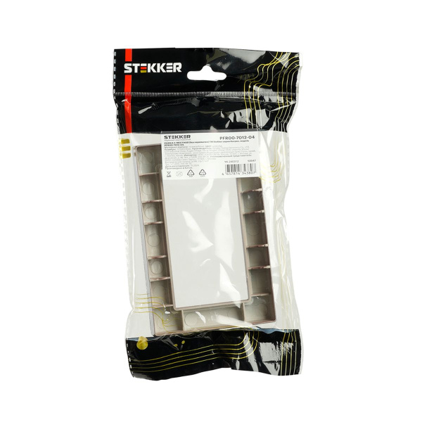 Рамка 2-местная (без перемычки), пластик, Stekker, PFR00-7012-04 Катрин, шоколад 50047