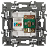 Розетка ЭРА Серия 12 12-3110-16 комбинированная RJ45+TV, титан Б0065646