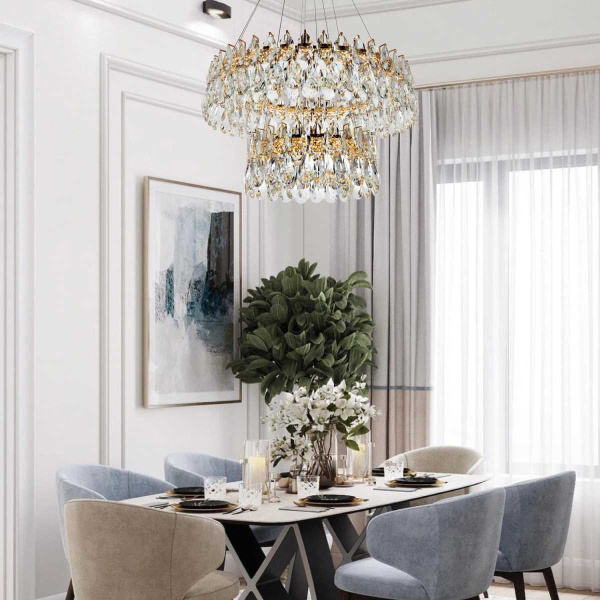 Подвесная светодиодная люстра Modelux Premium ML.6900.800P GD