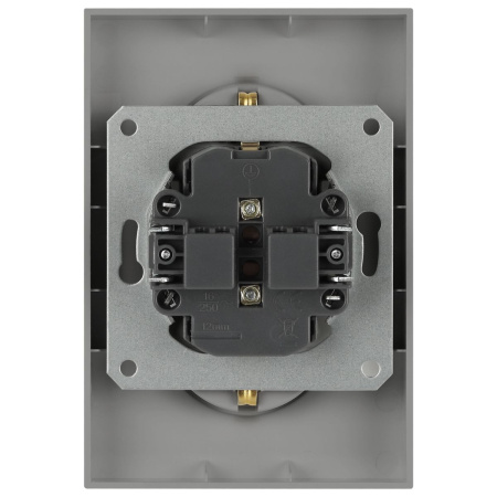 Розетка ЭРА Arktik 16-2104-03 двойная с заземлением 2X2P+E Schuko 16А-250В алюминий Б0070446