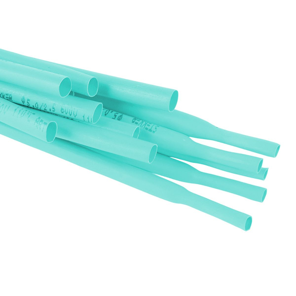 Термоусадочная трубка Stekker 5,0/2,5 мм, длина 100 см., усадка 2:1, зеленый HST-525-100GN 50258