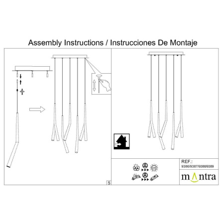 Потолочное основание Mantra Modular Light Florones 9388