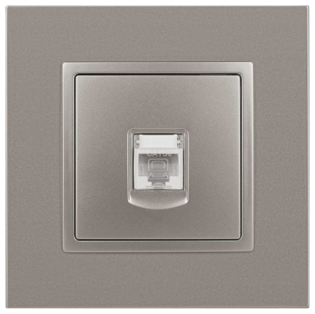 Розетка ЭРА Elegance 14-3107-16 RJ45, титан Б0065764