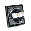 Розетка компьютерная 2-местная RJ-45 ,Stekker ,GLS00-7006-05 Катрин, черный 39509