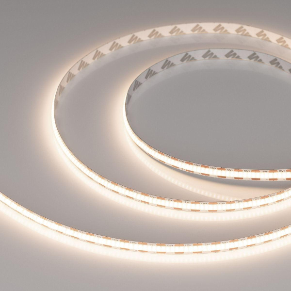 Светодиодная лента Arlight 9W/m 400LED/m CSP теплый белый 2,5М COB-X400-8mm 12V Warm3500 044588