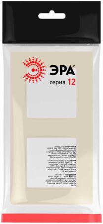 Рамка для розеток и выключателей ЭРА Серия 12 12-5202-02 на 2 поста, Классик, слоновая кость Б0067690