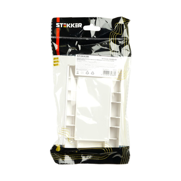 Рамка 2-местная (без перемычки), пластик, Stekker, PFR00-7012-01 Катрин, белый 50050