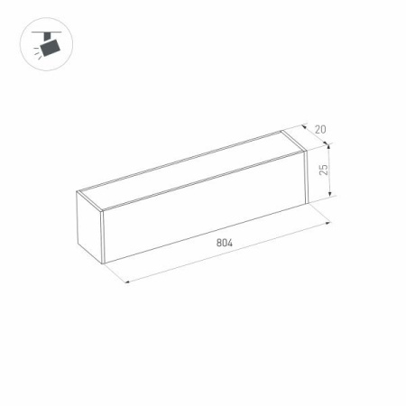 Трековый светодиодный светильник Arlight Mag-Flat-25-L800-24W Warm3000 034213