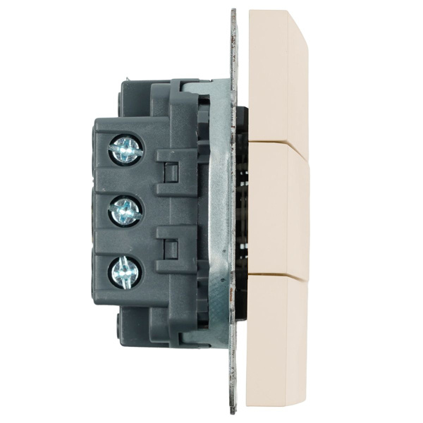 Выключатель 3-клавишный (механизм), Stekker, 250В, 10А Эмили, RSW10-5108-08, кашемир, soft touch 49896