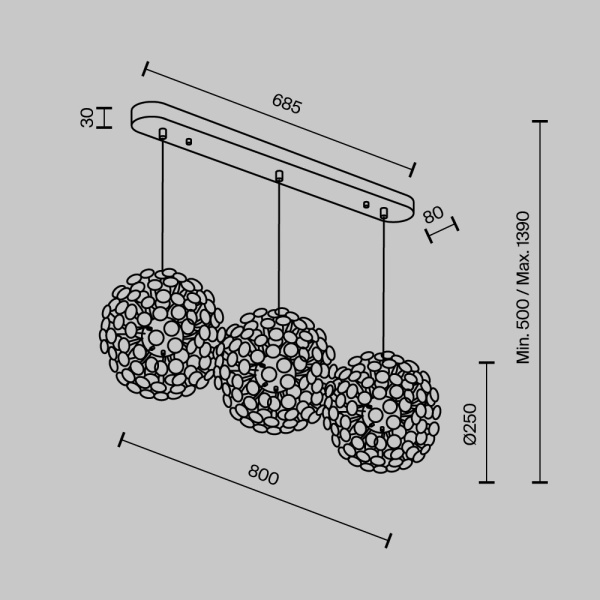 Подвесной светильник Modelux Modestyle MS.9029.18R CR