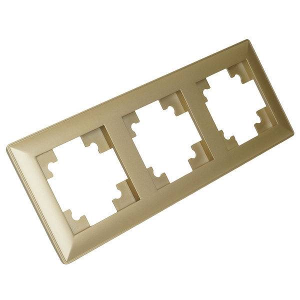 Рамка 3-постовая Stekker Катрин золото PFR00-7003-08 49608