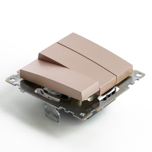 Выключатель трехклавишный Stekker Катрин GLS10-7108-02 шампань 49174