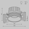 Встраиваемый светильник Maytoni Technical Downlight Round DL058-12W2.7K-TRS-B