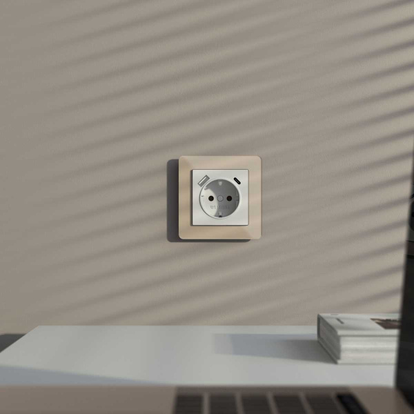 Рамка Werkel Acrylic на 1 пост айвори W0012743 4690389186271