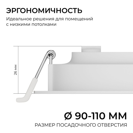 Встраиваемая светодиодная панель Apeyron 06-161