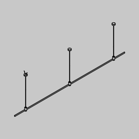 Основание на тросовых подвесах Hang для трековых светильников Maytoni Technical Flarity TFC-Flar-H03-BS