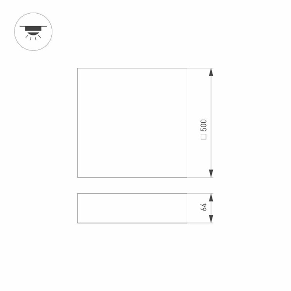Потолочный светодиодный светильник Arlight IM-Quadro-Emergency-3H-S500x500-54W Warm3000 041044 Потолочный светодиодный светильник Arlight IM-Quadro-Emergency-3H-S500x500-54W Warm3000 041044