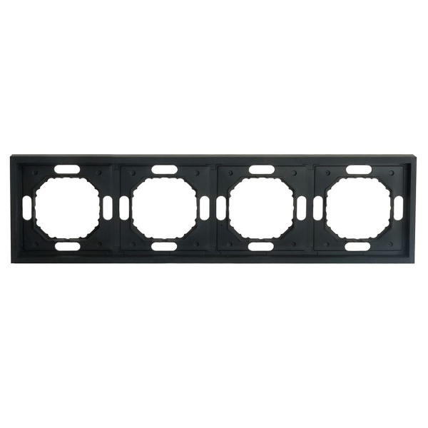 Рамка 4-постовая Stekker Эмили черный уголь PFR00-5004-05 49861