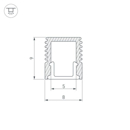 Профиль Arlight SL-Mini-8-3000 Anod 036031